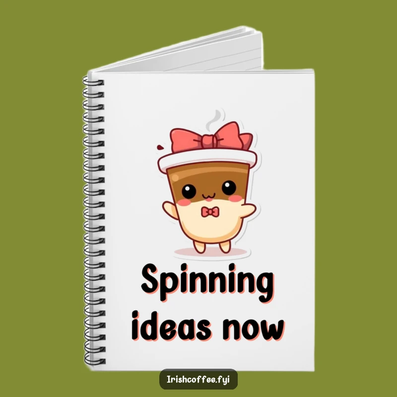 Funny Spinning Coffee Notebook, Hilarious Journal for Energetic Ideas