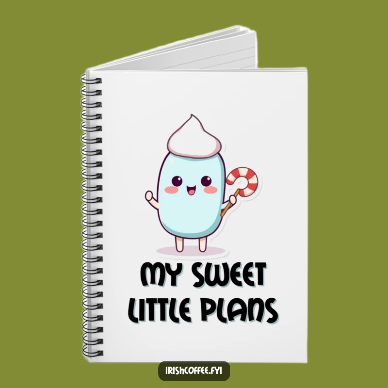 Funny Stir Stick Notebook - Playful Candy Cane, Gift for Notes