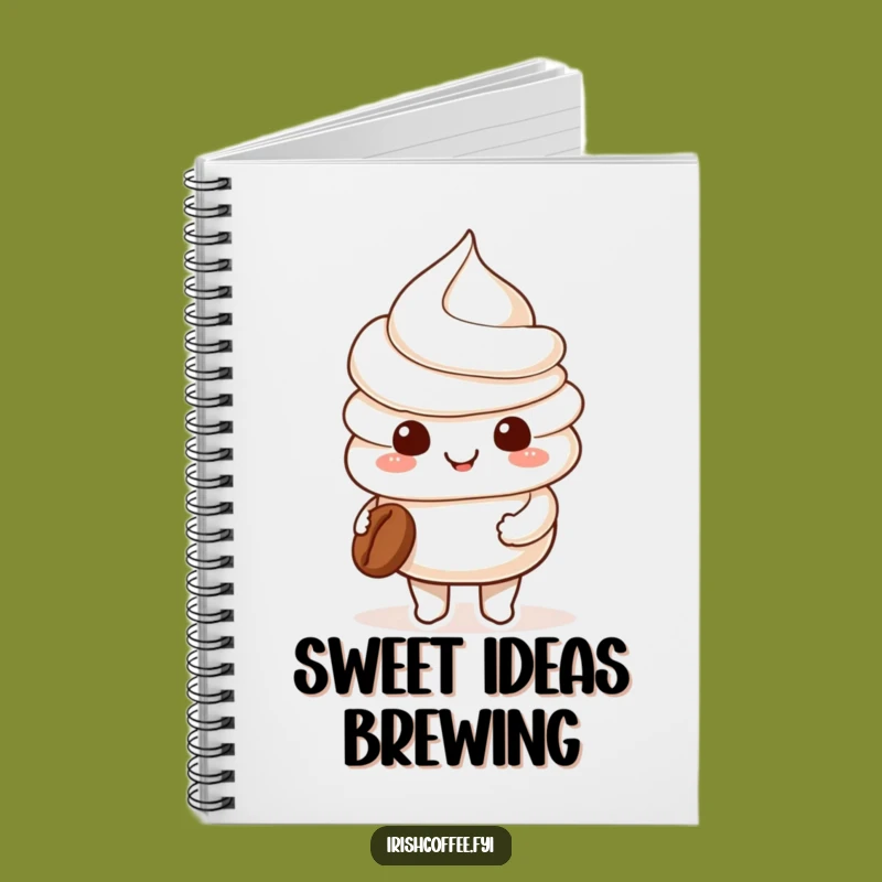 Funny Whipped Cream Coffee Notebook: Jot Down Ideas with Sweetness