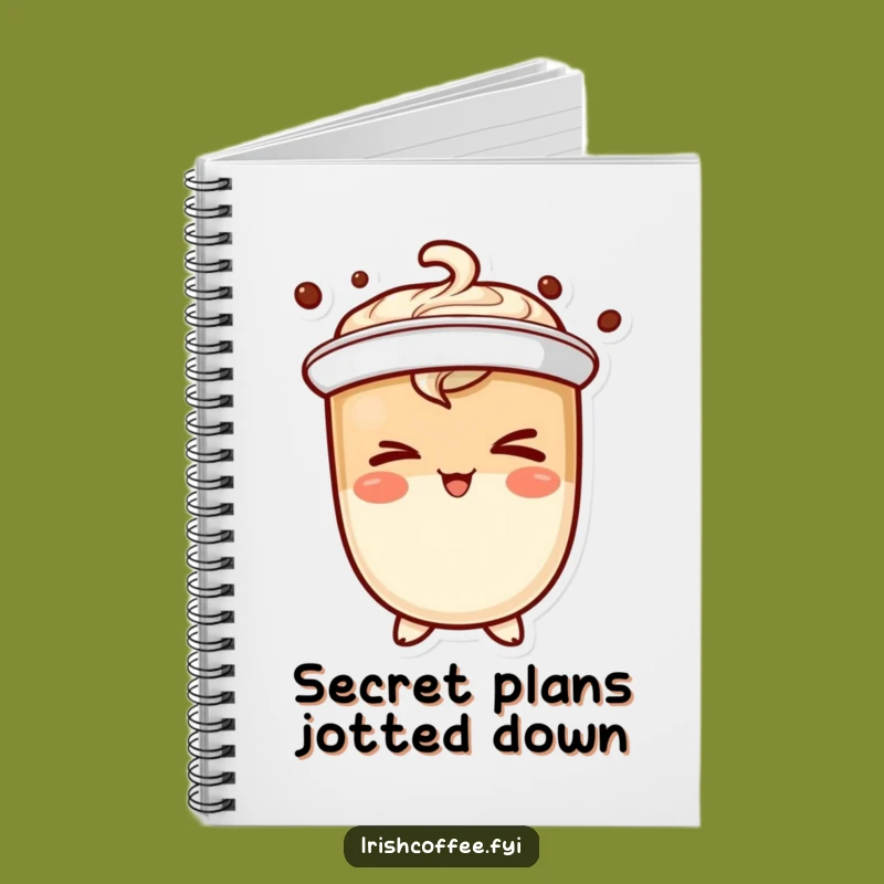 Funny Winking Coffee Notebook: Jot Down Your Playful Secrets