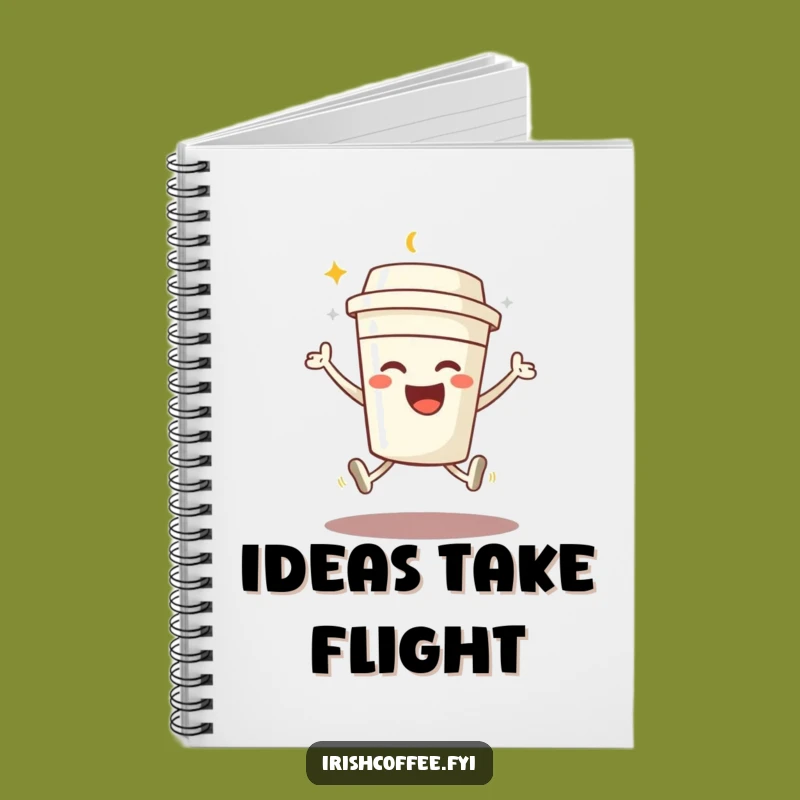 Funny Coffee Jump Notebook: Beaming Character, Joyful Pages, Gift
