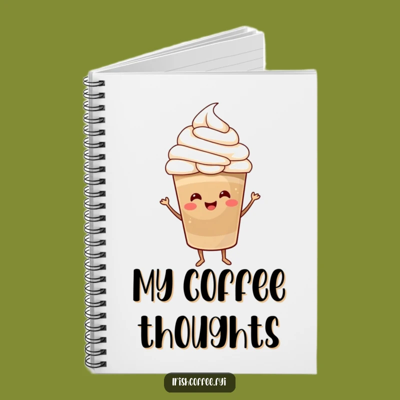 Funny Coffee Dance Notebook - Cute Whipped Cream Journal, Perfect Funny Gift for Students