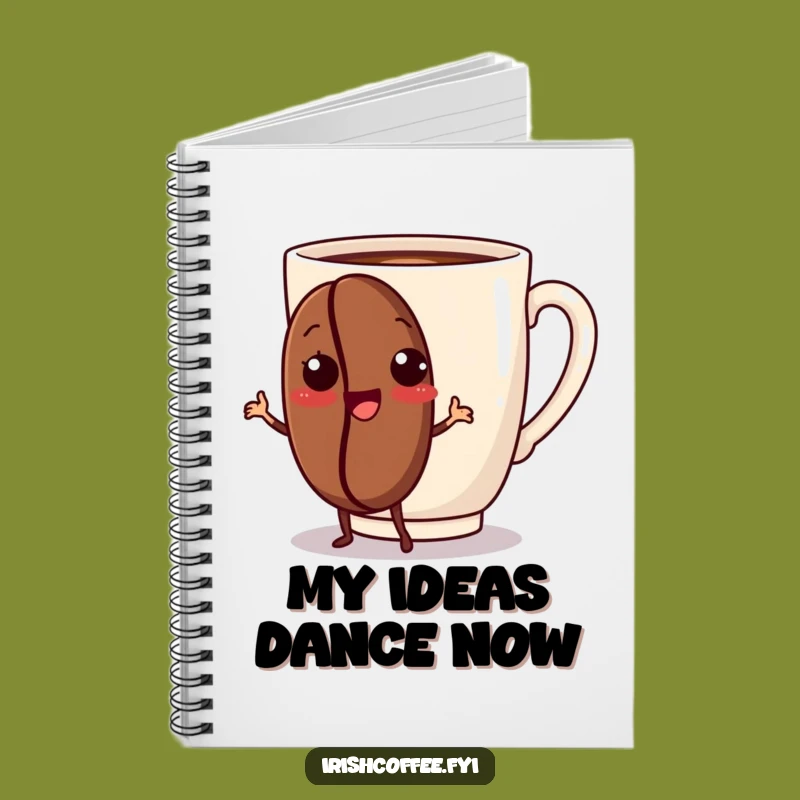 Funny Dancing Coffee Bean Notebook - Jot Down Fun, Perfect Funny Gift