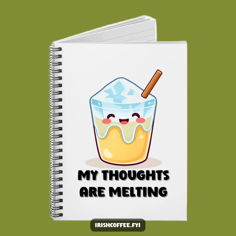 Funny Melting Ice Cube Notebook - Jot Down Calm, Perfect Funny Gift