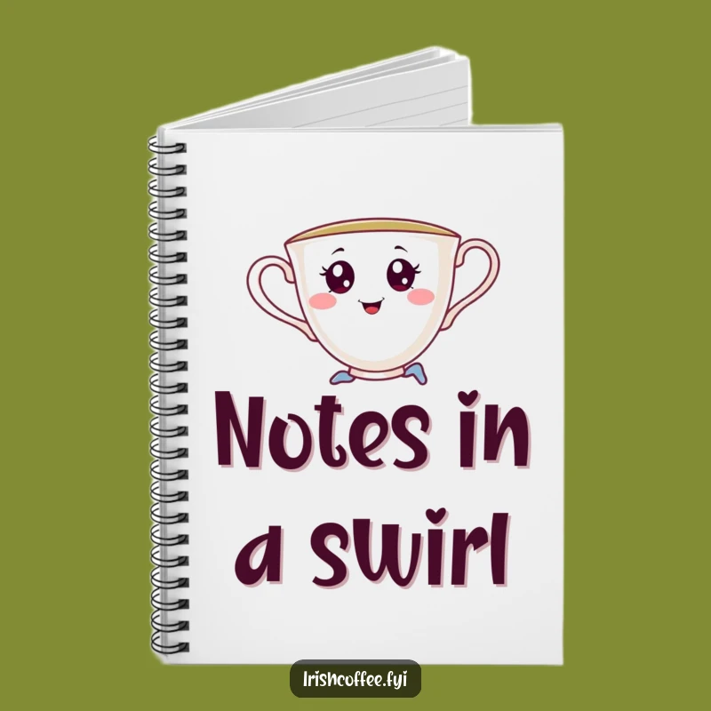 Funny Teacup Pirouette Notebook: Journal Your Thoughts with a Dancing Teacup, Handy Funny Gift