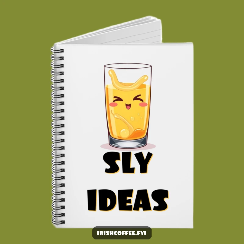 Funny Winking Whiskey Notebook - Jot Down Spirited Ideas - Perfect Funny Gift