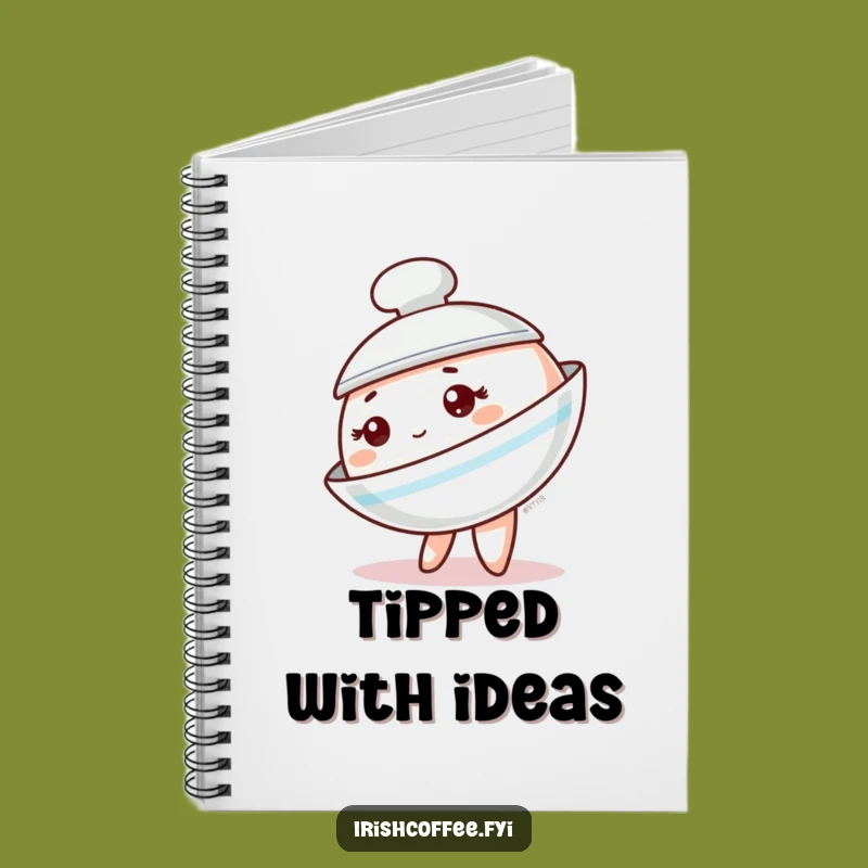 Funny Saucer Tipping Notebook: Tableware Character Journal, Perfect Funny Gift!