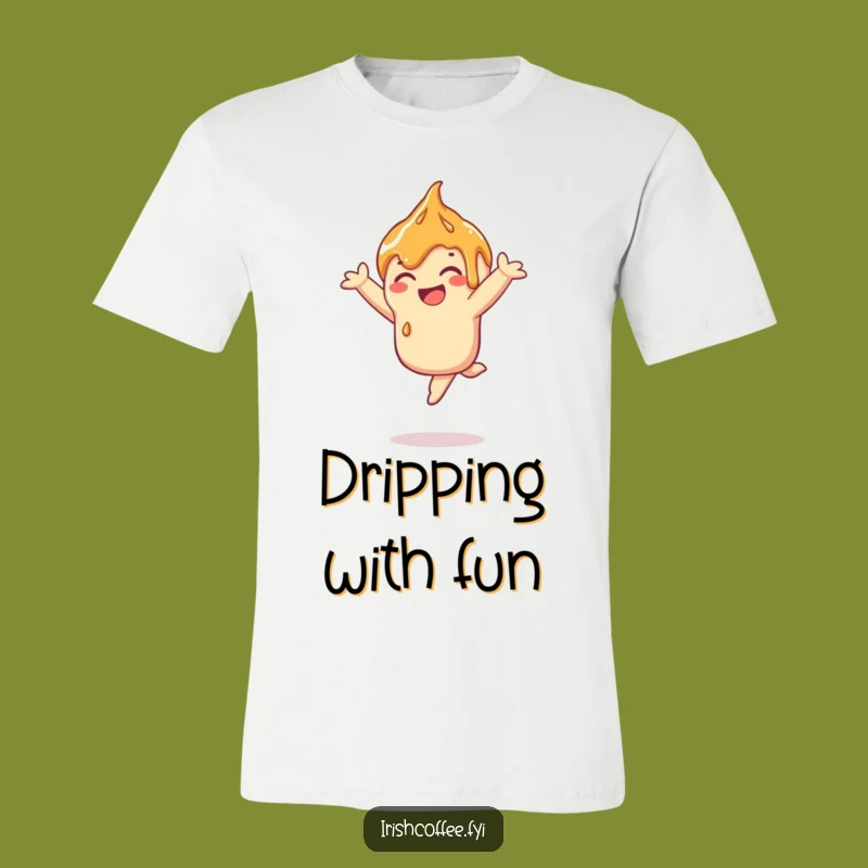 Funny Caramel Leap T-Shirt: Drizzly Action Tee, Hilarious Sweet Gift