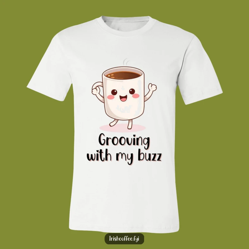 Funny Coffee Dance T-Shirt: Cheerful Character Happy Tee Gift