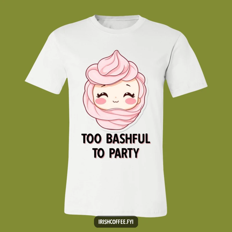 Funny Shy Whipped Cream Swirl Blush T-Shirt - Adorable & Hilarious Gift!