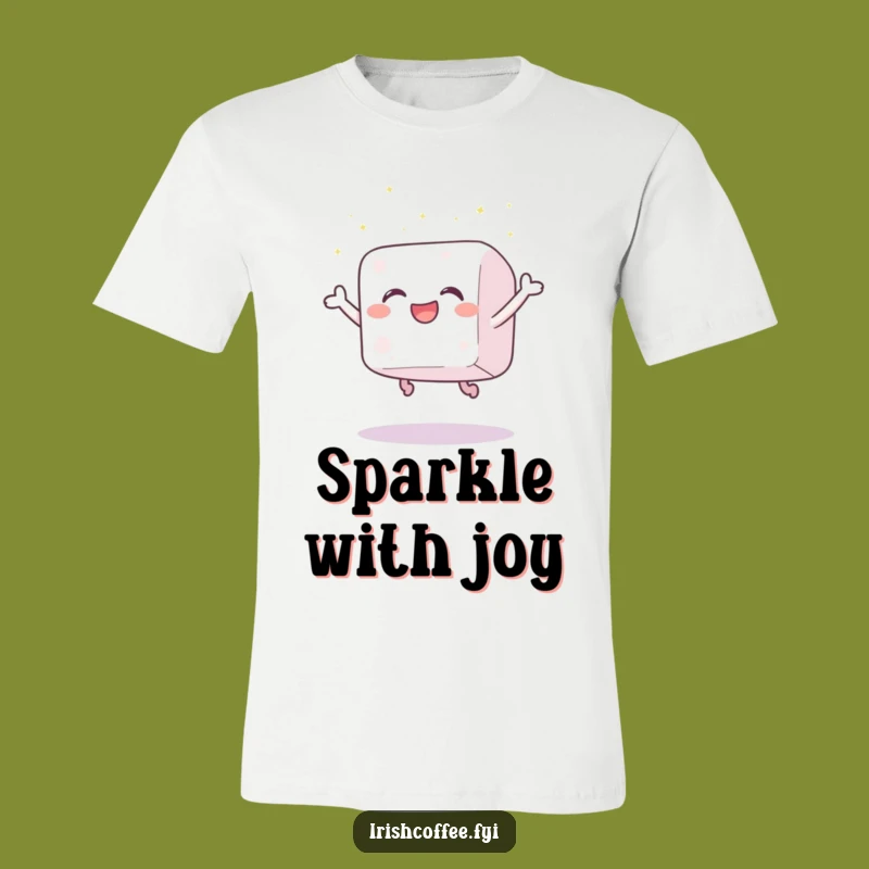 Funny Sugar Cube Joy T-Shirt: Happy Leaping Cube, Your Go-To Funny Gift Tee