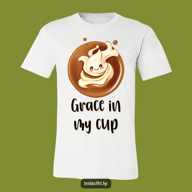Funny Smiling Cream Splash T-Shirt - Wear Your Coffee Love, Great Funny Gift