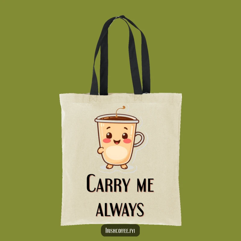 Funny Happy Coffee Tote Bag - Carry Your Morning Smiles Everywhere