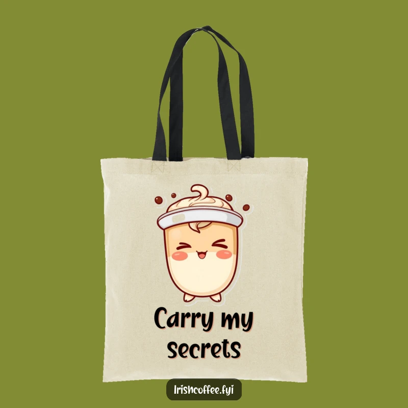 Funny Winking Coffee Tote Bag: Carry Your Secrets and Smiles