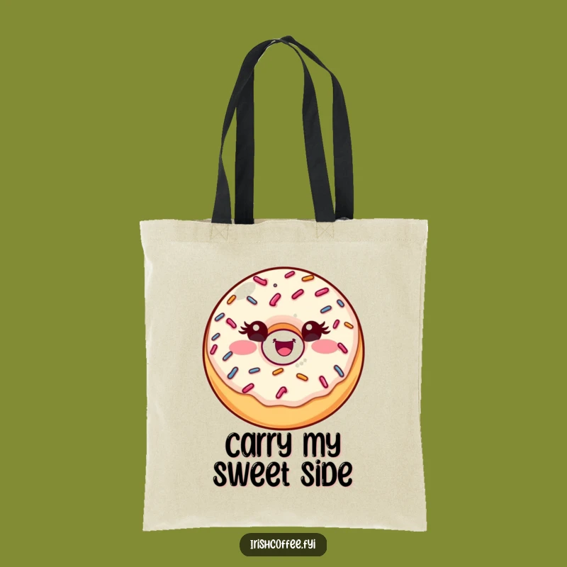 Funny Donut Wink Tote Bag: Carry Sprinkles & Smiles, A Whimsical Gift