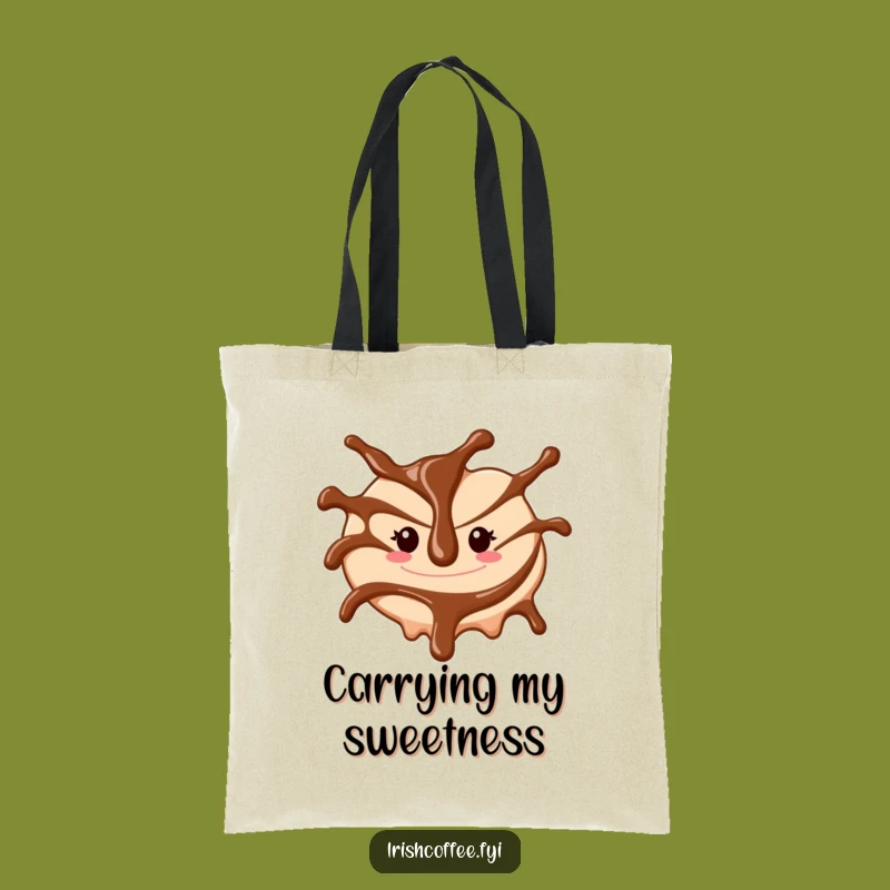 Funny Chocolate Drizzle Tote Bag - Carry Your Treats and Your Humor