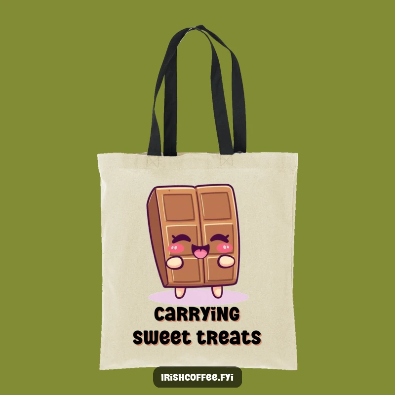 Funny Chocolate Tote Bag - Carry Your Treats with This Humorous Wiggle Design