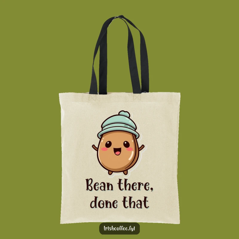 Funny Coffee Bean Hat Tote Bag: Carry Your Beans in Style, a Great Gift