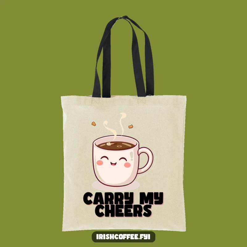 Funny Giggle Mug Tote Bag: Stylish Coffee Accessory, Great Humorous Gift Idea