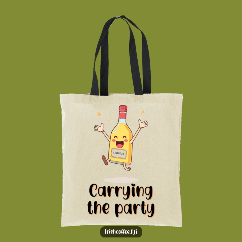 Funny Liqueur Bottle Tote Bag - Carry The Party - Perfect Funny Gift