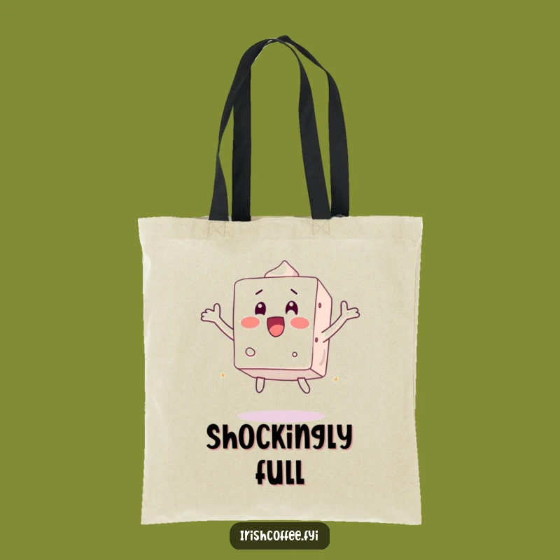 Funny Surprised Sugar Cube Jumps Tote Bag - Carry Your Shock!