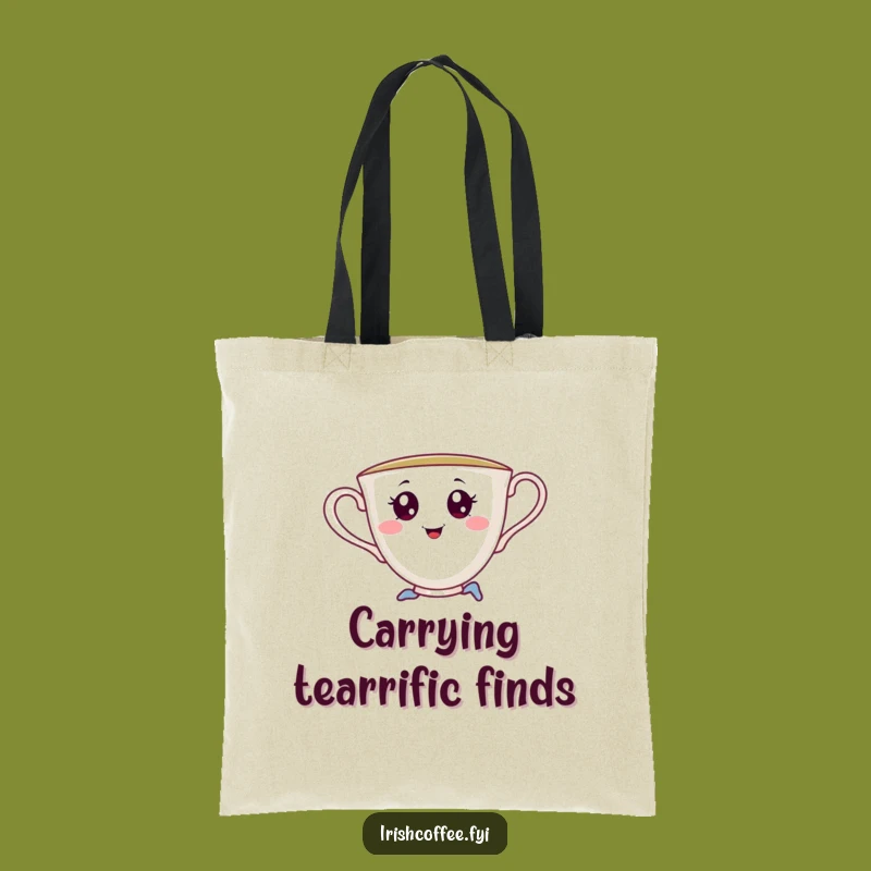 Funny Teacup Pirouette Tote Bag: Carry Your Style with a Dancing Teacup, Essential Funny Gift